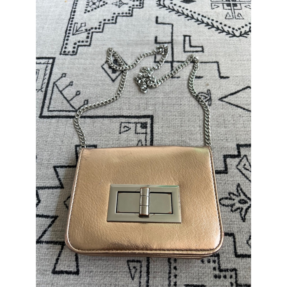Free People Rose Gold Chain Bag